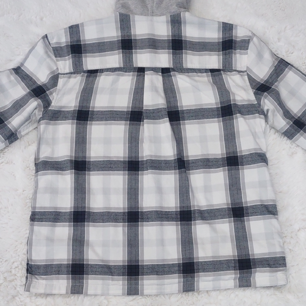 EDDIE BAUER Gray Plaid Hooded Jacket - Picture 10 of 17